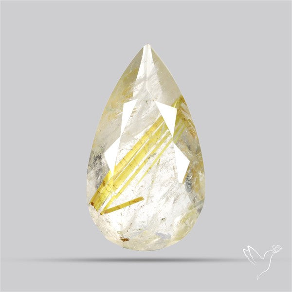 Faceted Golden Rutilated Quartz