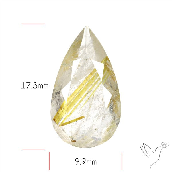 Faceted Golden Rutilated Quartz
