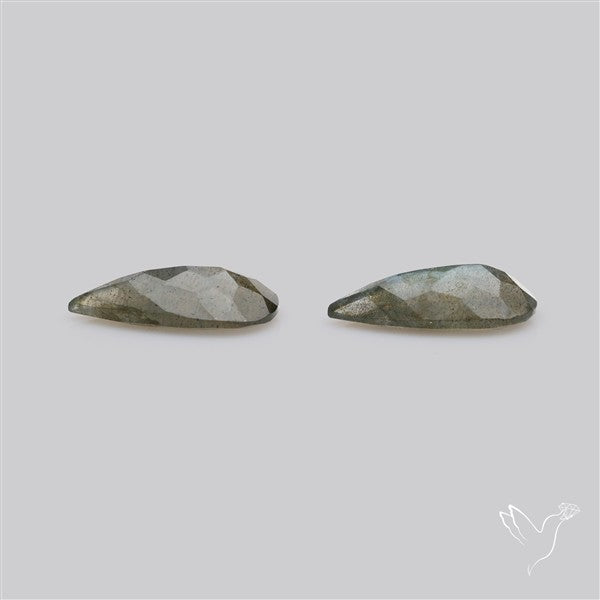 Faceted Blue Labradorites Pair
