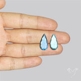 Faceted Blue Labradorites Pair