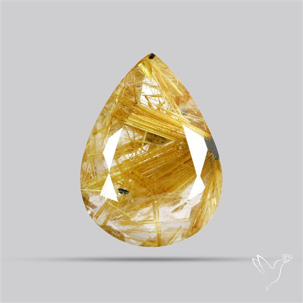 Faceted Golden Rutilated Quartz