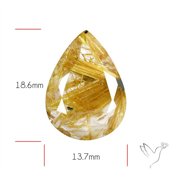 Faceted Golden Rutilated Quartz
