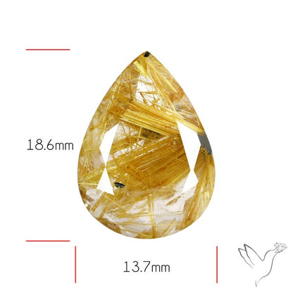Faceted Golden Rutilated Quartz