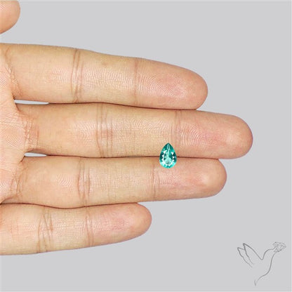 Paraiba Blue-Green Apatite Faceted Fine Gemstone