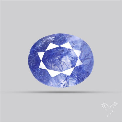 Rare Dumortierite Quartz Faceted Fine Gemstone