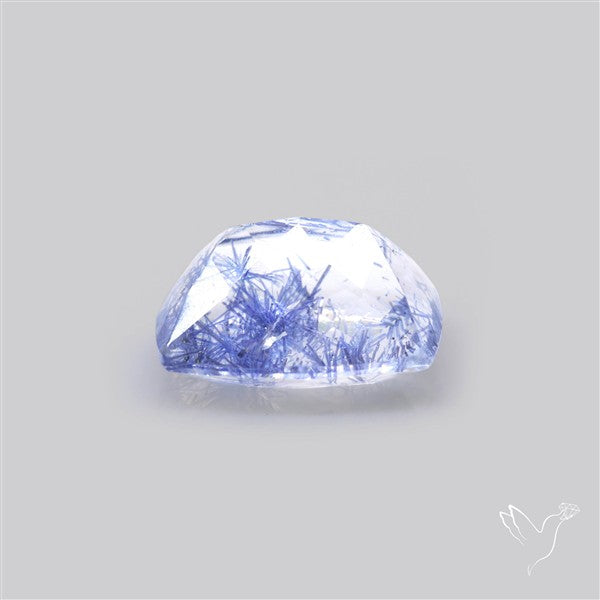 Rare Dumortierite Quartz Faceted Fine Gemstone