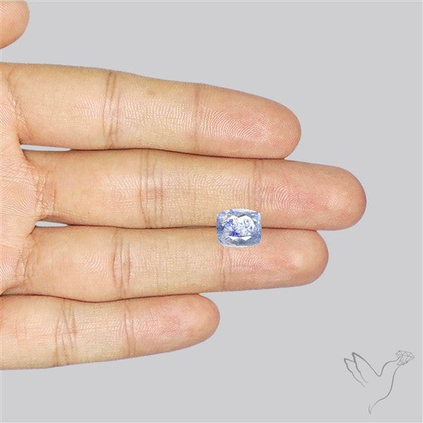 Rare Dumortierite Quartz Faceted Fine Gemstone
