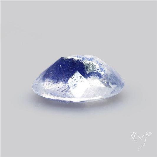 Rare Dumortierite Quartz Faceted Fine Gemstone