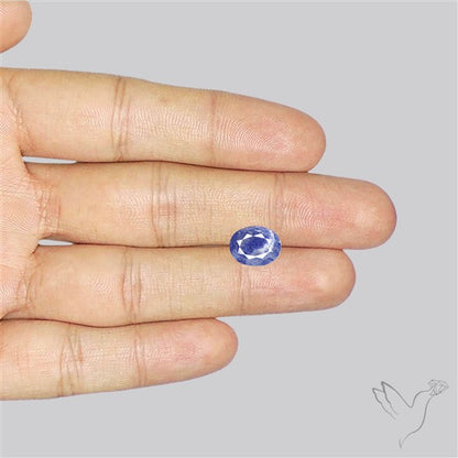 Rare Dumortierite Quartz Faceted Fine Gemstone