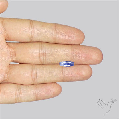 Rare Dumortierite Quartz Faceted Fine Gemstone