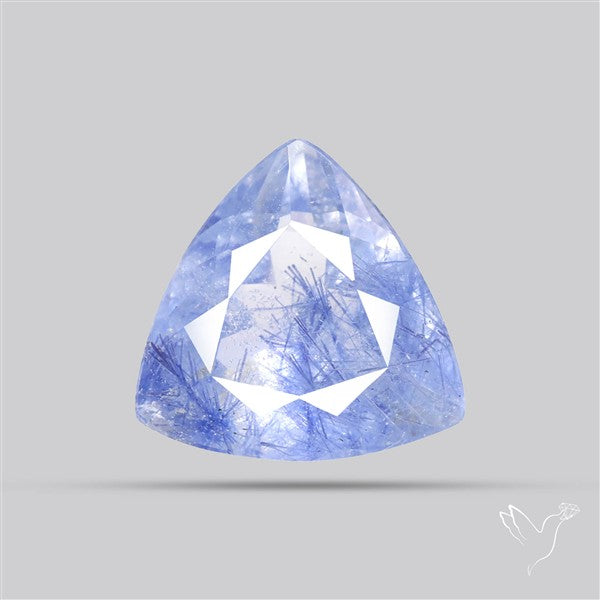 Rare Dumortierite Quartz Faceted Fine Gemstone