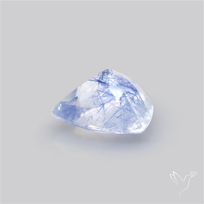 Rare Dumortierite Quartz Faceted Fine Gemstone