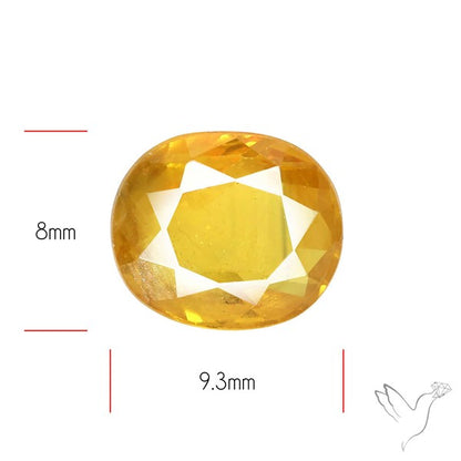 Faceted Yellow Sapphire