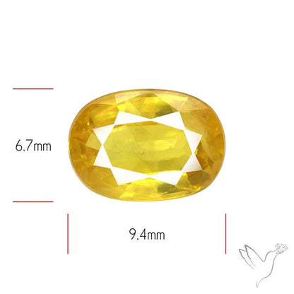 Faceted Yellow Sapphire