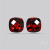 Almandine Garnet (Pyrope) Checker Faceted Pair