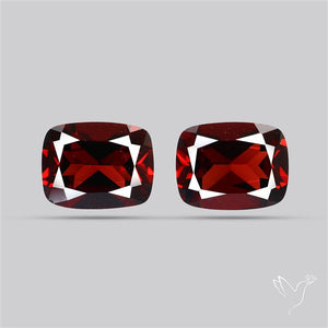 Almandine Garnet (Pyrope) Faceted Pair