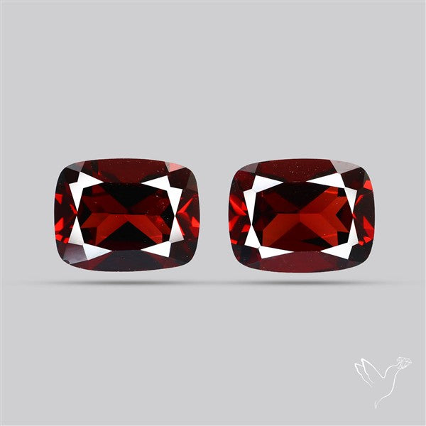 Almandine Garnet (Pyrope) Faceted Pair