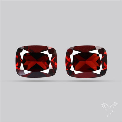 Almandine Garnet (Pyrope) Faceted Pair
