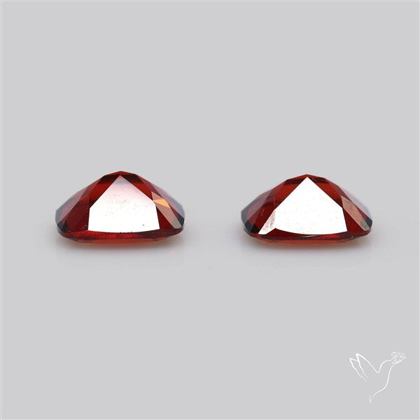 Almandine Garnet (Pyrope) Faceted Pair