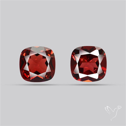 Almandine Garnet (Pyrope) Faceted Pair