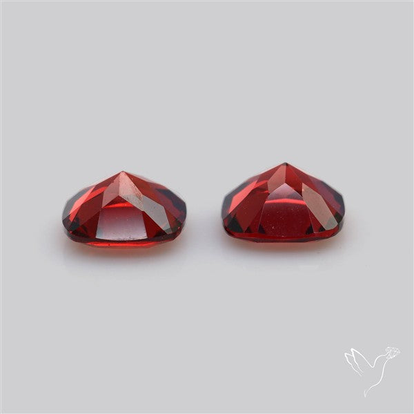 Almandine Garnet (Pyrope) Faceted Pair