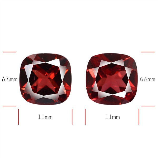 Almandine Garnet (Pyrope) Faceted Pair