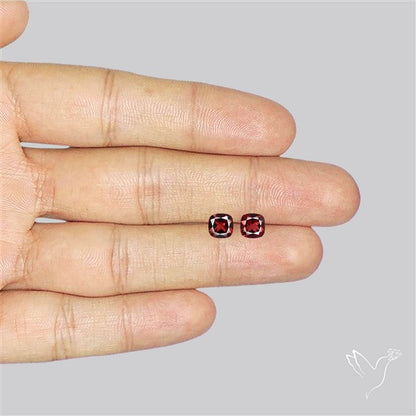 Almandine Garnet (Pyrope) Faceted Pair