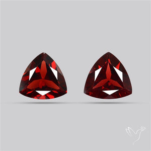 Almandine Garnet (Pyrope) Faceted Pair