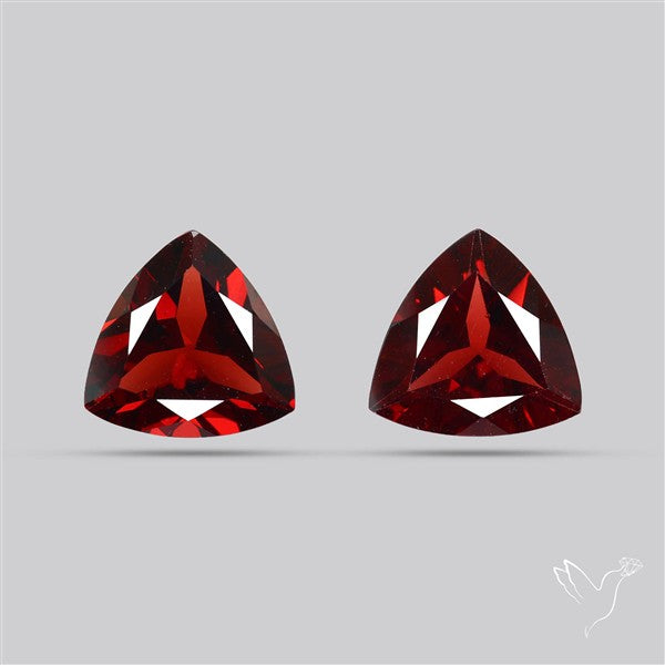 Almandine Garnet (Pyrope) Faceted Pair
