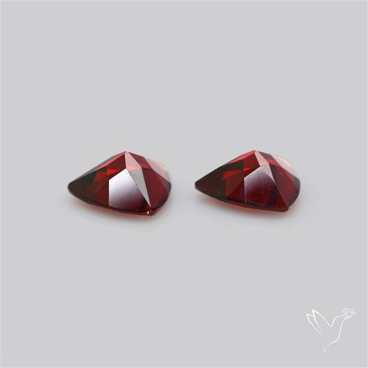 Almandine Garnet (Pyrope) Faceted Pair