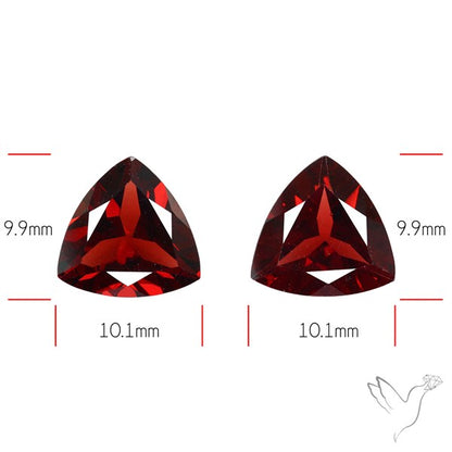 Almandine Garnet (Pyrope) Faceted Pair