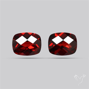 Almandine Garnet (Pyrope) Faceted Pair