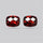 Almandine Garnet (Pyrope) Faceted Pair