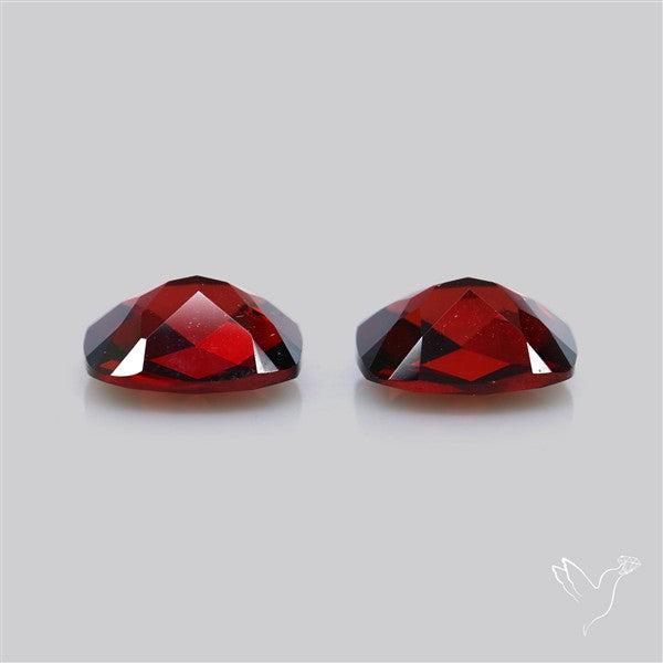 Almandine Garnet (Pyrope) Faceted Pair