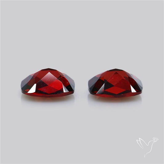 Almandine Garnet (Pyrope) Faceted Pair