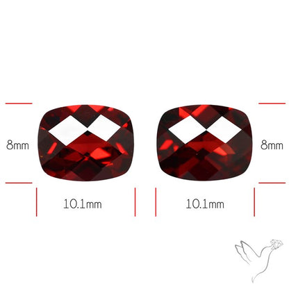 Almandine Garnet (Pyrope) Faceted Pair