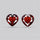 Almandine Garnet (Pyrope) Faceted Hearts Pair