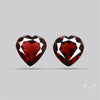 Almandine Garnet (Pyrope) Faceted Hearts Pair