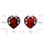 Almandine Garnet (Pyrope) Faceted Hearts Pair