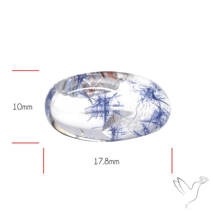 Rare Dumortierite Quartz Fine Cabochon Gemstone (uneven at back)
