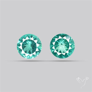 Paraiba Blue-Green Apatite Pairs Faceted Fine Gemstone