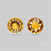 Faceted Citrine Rounds Pair