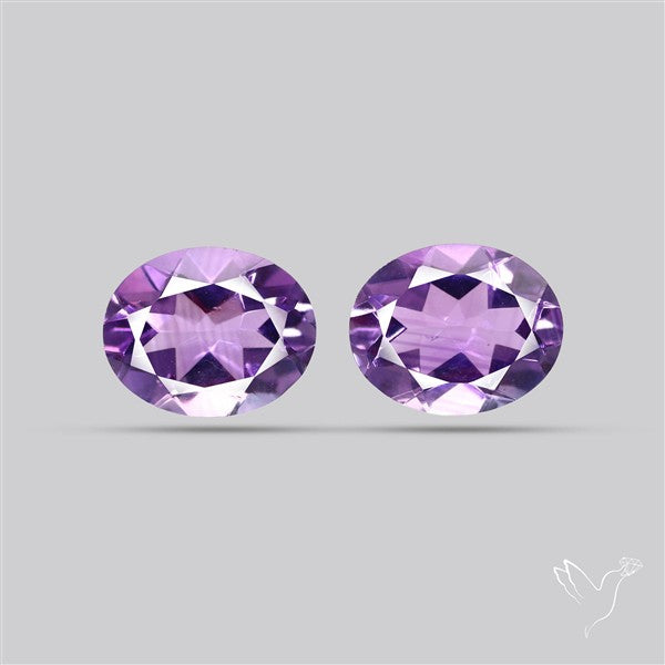 Faceted Amethyst Pair