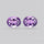Faceted Amethyst Pair