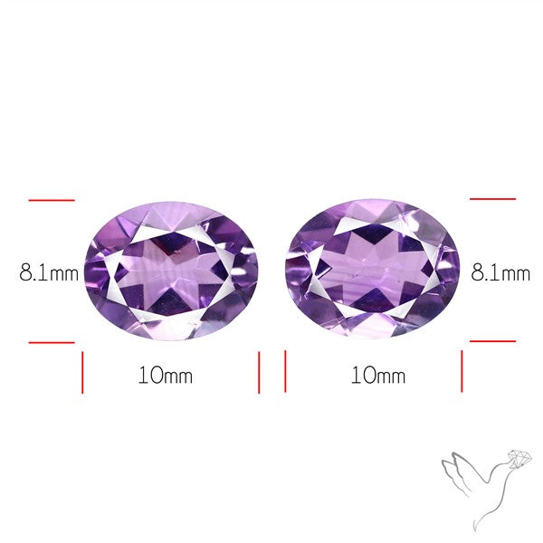 Faceted Amethyst Pair