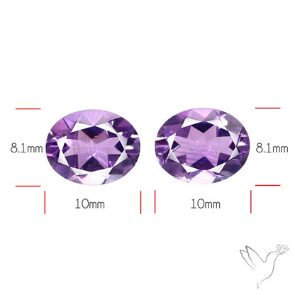 Faceted Amethyst Pair