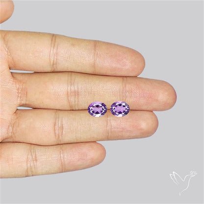Faceted Amethyst Pair