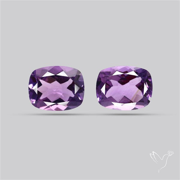 Faceted Amethyst Pair