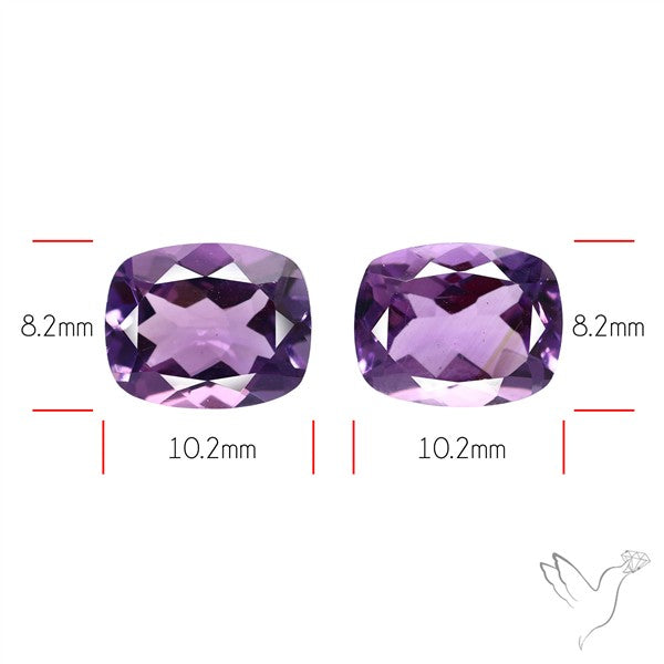 Faceted Amethyst Pair