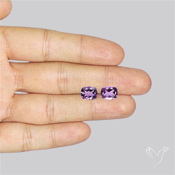 Faceted Amethyst Pair